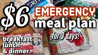 EMERGENCY MEAL PLAN for 3 Days! Extreme Budget Meal Ideas | How To Eat For Cheap