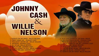 Willie Nelson and Johnny Cash Greatest Hits - Best Classic Country Music Singers