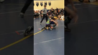 Kid cries for no reason in wrestling.