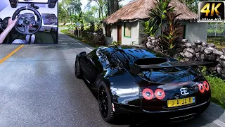 Bugatti Veyron - Forza horizon 5 - Steering wheel gameplay