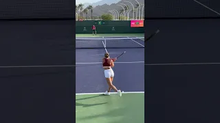 Marta Kostyuk was NOT happy with that last backhand 💥 #tennis