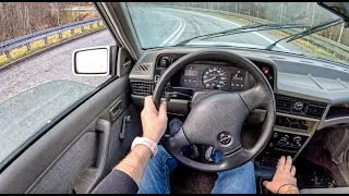 1994 Opel Kadett E [1.4 S 75HP] |0-100| POV Test Drive #1929 Joe Black