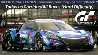 Gran Turismo 7 - Weekly Challenges (Fevereiro/February) Semana/Week 2 | Todas as Corridas/All Races