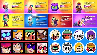 All Brawler Unlock Animation With Pins & Icons