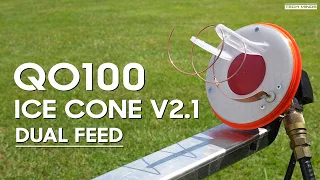 ICE CONE V2.1 DUAL FEED ANTENNA FOR QO100