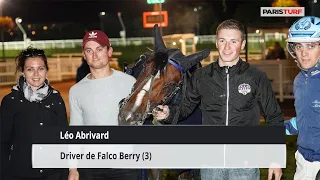 Léo Abrivard, driver de Falco Berry (28/12 à Paris-Vincennes)