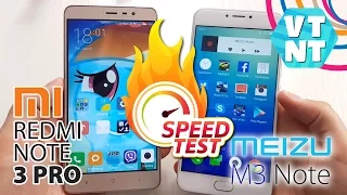 Xiaomi Redmi Note 3 Pro vs Meizu M3 Note | Тест Скорости работы