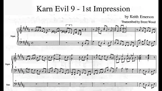 Karn Evil 9 1st Impression Part 1 (Keyboards, Bass & Guitar score)