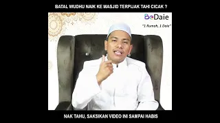 BATAL KE WUDHU JIKA TERPIJAK TAHI CICAK