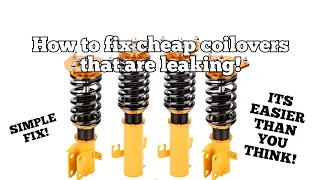 HOW TO FIX LEAKING CHEAP COILOVERS!