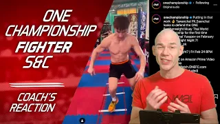 ONE Championship Fighter Strength and Conditioning –Coach's Reaction To Tawanchai's Prep