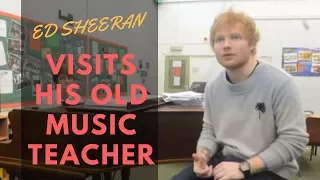 Ed Sheeran visits his former music teacher in Suffolk