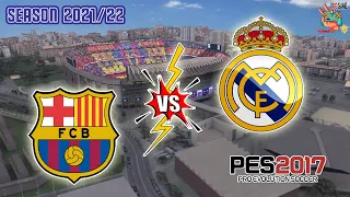 PES 2017 GAMEPLAY (MOD 2021) - BARCELONA vs REAL MADRID at CAMP NOU STADIUM | EL CLASSICO 2021 - PC