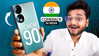 (EXCLUSIVE) HONOR 90 First Look in India 🇮🇳 | 200MP Camera, Curved AMOLED Display, SD 7 Gen 1