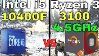 Intel i5 10400F vs Ryzen 3 3100 Gaming Benchmarks - FPS Comparison