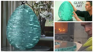 GLASS ARTIST SCULPTING an EGG | COMPLETE PROCESS | 1 YEAR ON