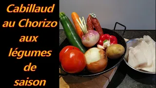 Cabillaud au chorizo aux légumes de saison