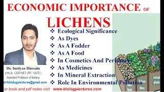 Economic Importance of Lichens, as food, perfume, medicines, spices, pollution indicators