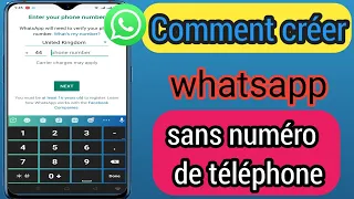 Comment créer un compte Whatsapp sans numéro de téléphone en 2022