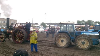 STEAM ENGINE VS COUNTY 1884  TRACTOR TUG OF WAR !