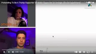 Pretending To Be A Trump Supporter VS Biden Supporter on Omegle (Social Experiment) reaction