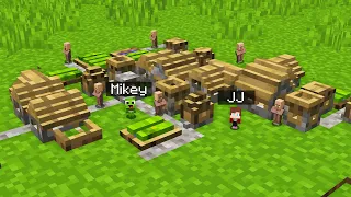 JJ vs Mikey Tiny Village Little Survival Battle Challenge in Minecraft (Maizen Mizen Mazien) Parody