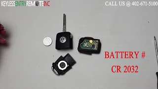 How To Replace A 2004 - 2016 Volkswagen Touareg Key Fob Remote Battery