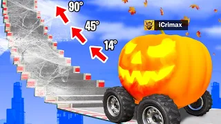 HALLOWEEN AUTO schafft die 90° TREPPE in GTA 5! (Experiment)