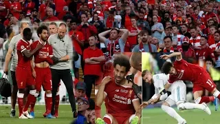 All fans cried when M.Salah was injured || UEFA Champions League || Real Madrid vs Liverpool
