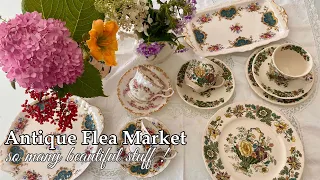 Shop with me for beautiful tablewares at antique flea market/Mason's/European porcelain