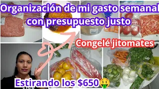 Organización de mi gasto semanal con solo $650🤑+Menú del día 🍲+ Presupuesto justo como le hago 😢