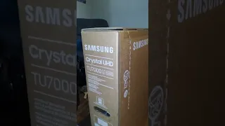 Unboxing my New 55' Samsung Smart TV Crystal UHD TU7000 2022 #samsung #unboxing #smarttv