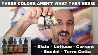 These Colors Aren't What They SEEM!! 5 NEW Alcohol Ink Color Swatches (RANGER INKS)