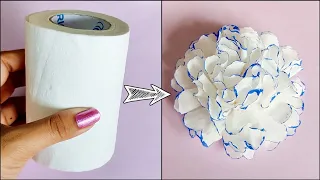 How to Make Flower With Toilet Paper / Toilet Paper Craft Idea