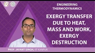 Exergy transfer due to heat, mass and work, exergy destruction