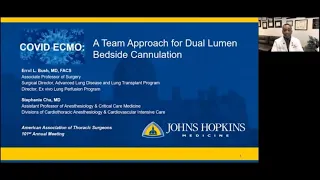 COVID ECMO: A Team Approach for Dual Lumen Bedside Cannulation