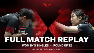 FULL MATCH | ZENG Jian (SGP) vs CHEN Meng (CHN) | WS R32 | #SingaporeSmash 2022