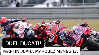 Motogp Francis 2024 jadi ajang duel Ducati! Jorge martin juara Marquez menggila!!