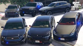 GTA 5 - Stealing Los Santos Heavy Undercover Police Vehicles with Franklin! | (Real Life Cars) #171