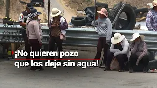 Protestan en la México-Puebla para evitar la construcción de un pozo