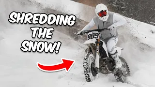 Shredding Dirt Bikes in the SNOW! Toughest Conditions Ever…