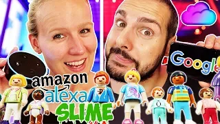 GOOGLE PLAYMOBIL vs. ALEXA PLAYMOBIL SLIME Challenge! Diesmal nur 5 Zutaten um Schleim zu machen!