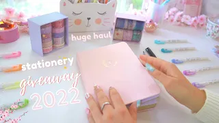 huge school supplies haul ✨ stationery giveaway 2022