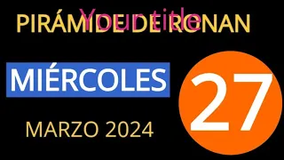 LOTERÍA PANAMA 💕PIRÁMIDE DE💕 RONAN 💕27 💕MARZO 2024