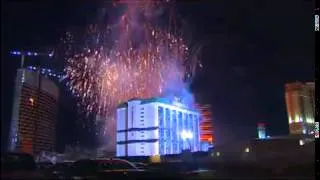 Spectacular Implosion Of The New Frontier Hotel In Las Vegas.