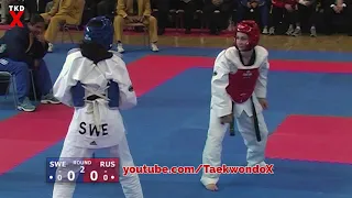 Taekwondo Euros 2006 Female Fly Weight Semi Final - Hanna Zajc (SWE) v Nelli Shakaryan (RUS)