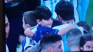 Messi with kids After Winning worldcup