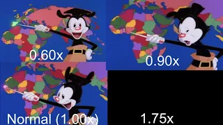 Yakko's World but 4 different speeds overlapping each other