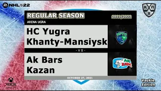 KHL - Yugra Khanty-Mansiysk vs Ak Bars Kazan - Season 2021/22 - NHL 22