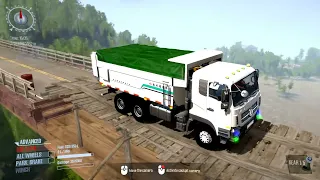 Dongfeng Tianlong KC Truck Driving Through Moutain on Dangerous Roads | Spintires MudRunner 2023